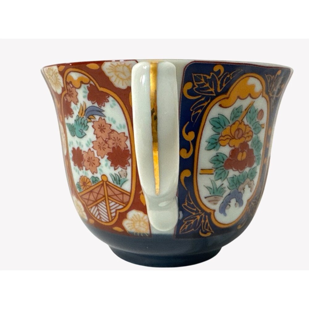 Vintage Japanese Imari Ware Porcelain Decorative Tea Cup Intricate Floral Design - Picture 4 of 9